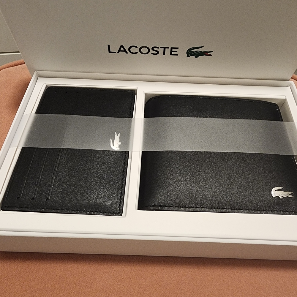 Lacoste Black Key and Card Holder Set